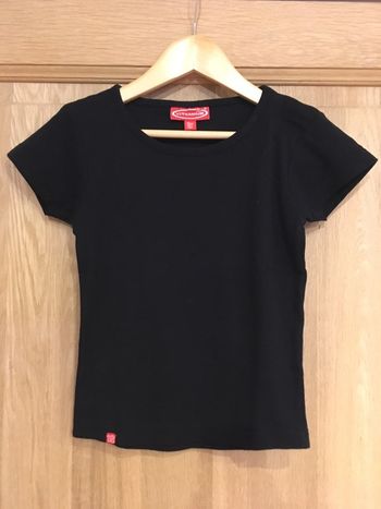 Tee-shirt manches courtes enfants fille Vitamine noir rouge