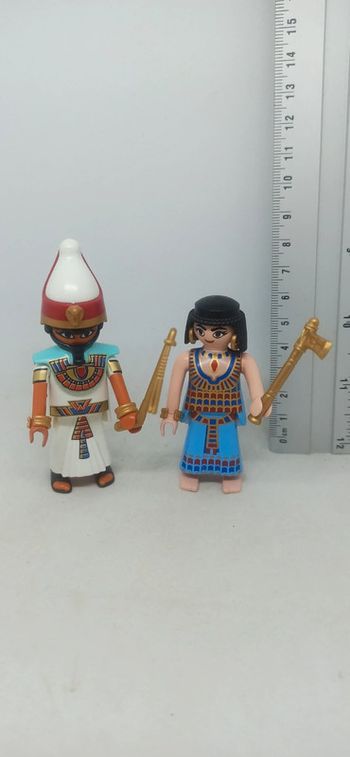Homme et femme couple pharaon cleopatre playmobil