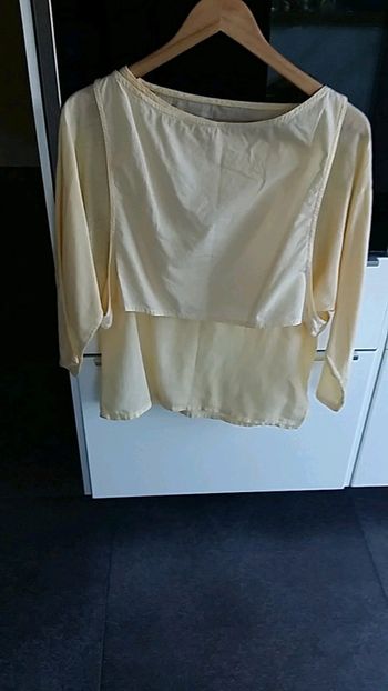 Haut  superposés .lin et coton mélangés