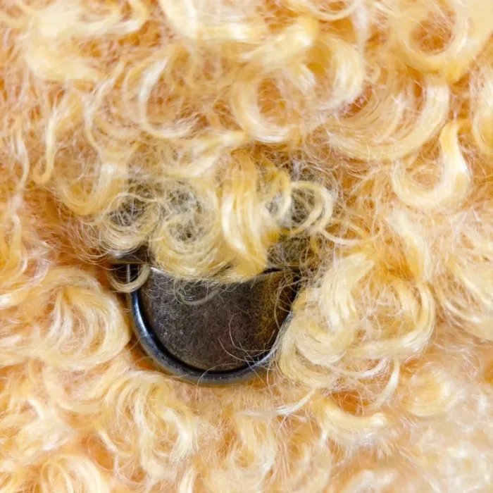 Sac peluche jaune bouclettes à chaîne – look tendance original S021 - photo numéro 7