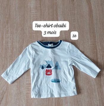 Tee-shirt bébé garçon 3 mois obaibi