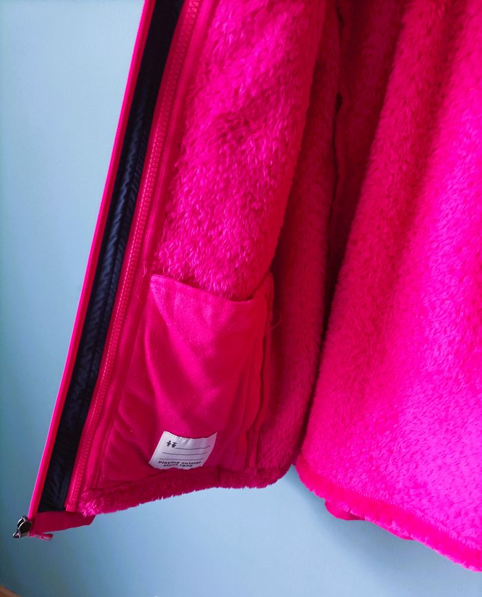 Manteau ski fille 14 ans L columbia polaire rose bleu marine TBE - photo numéro 8