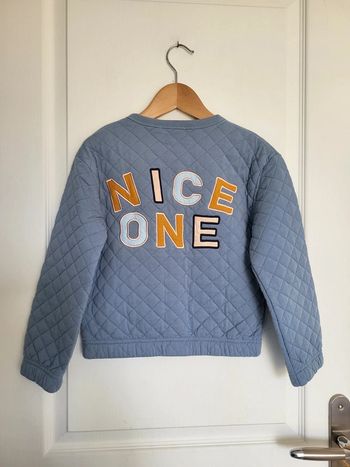 Veste quiltée monoprix 8 ans coton bio oeko tek bouton pression