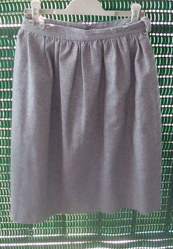 Jupe "pied de poule" gris/blanc