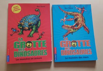 Lot 2 livres "La grotte des dinausores" - Rex Stone