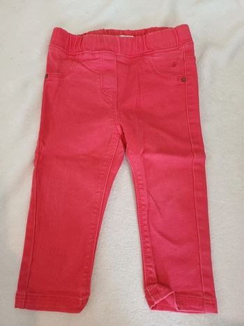 Jegging jean rouge 18 mois Obaïbi