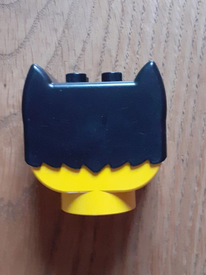 Tête de chat cheveux noirs lego duplo vintage - photo numéro 2