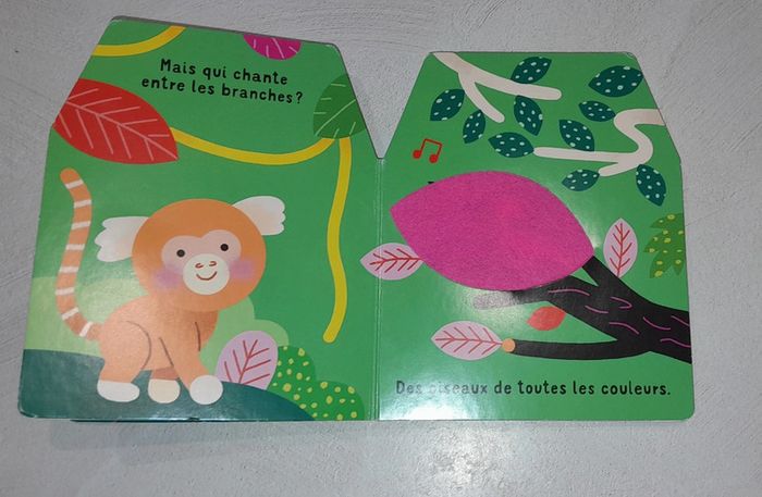 Livre  feutrine cache cache petit ouistiti - photo numéro 4