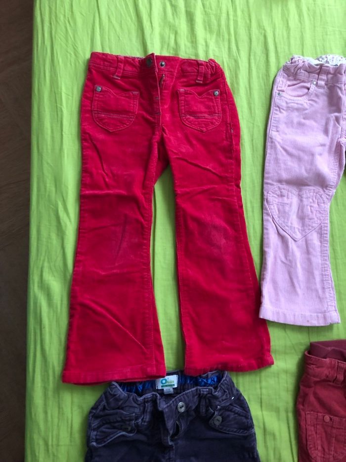 Lot pantalons en velours fille 3 ans - photo numéro 4