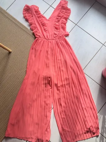 Combinaison pantalon plissé - Corail