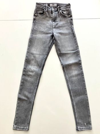 Jeans gris Bershka 34 skinny high rise