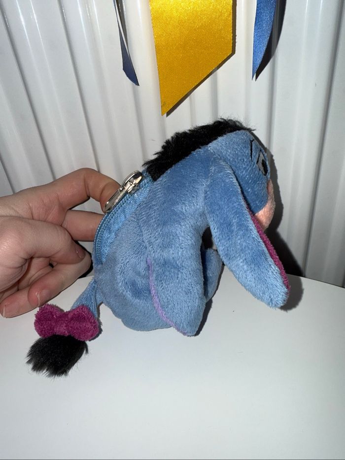 Porte monnaie doudou peluche âne bourriquet bleu - photo numéro 2