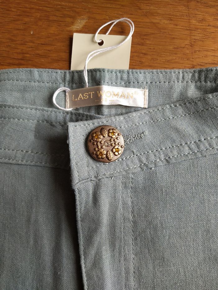 Pantalon d'été vert d'eau irisé 48 - photo numéro 5
