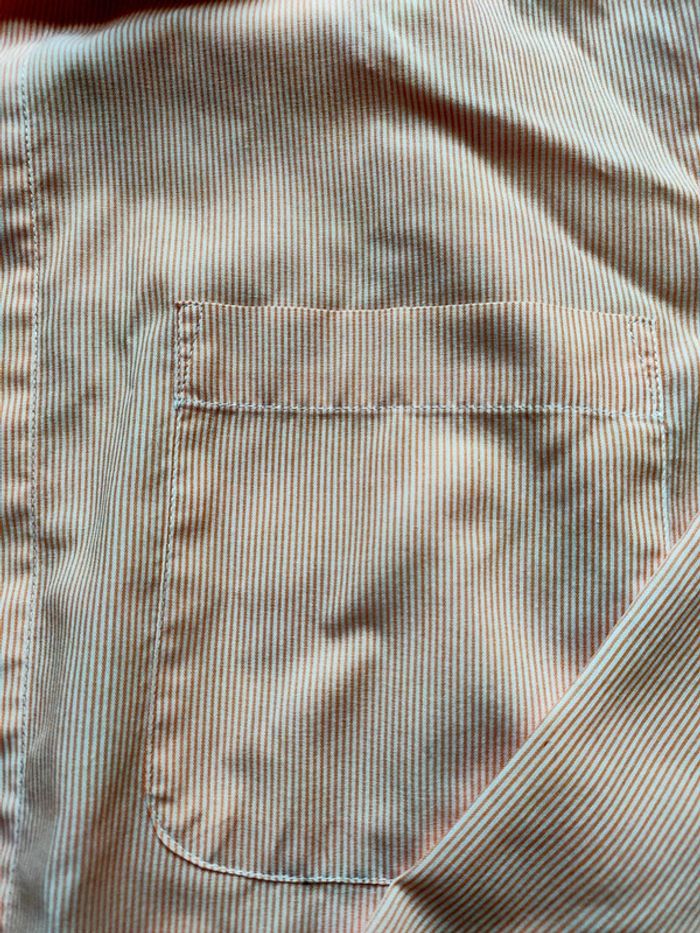 Chemise à rayures orange taille 42/XL in extenso - photo numéro 3