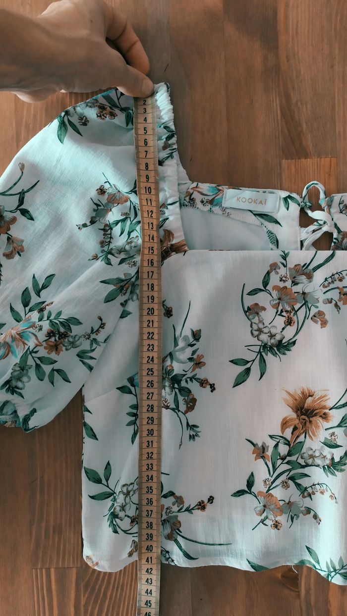 Blouse fleurie/crop top Kookaï T38 en viscose - photo numéro 5