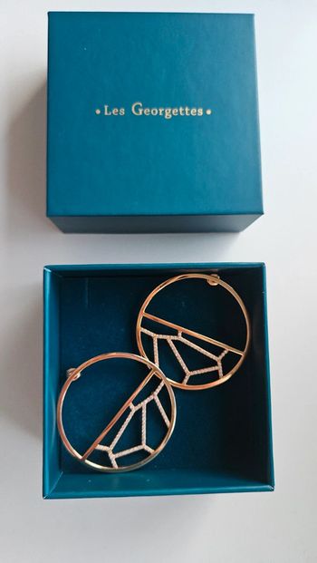 Boucles d'oreilles 43mm gold, Les précieuses, Les Georgettes