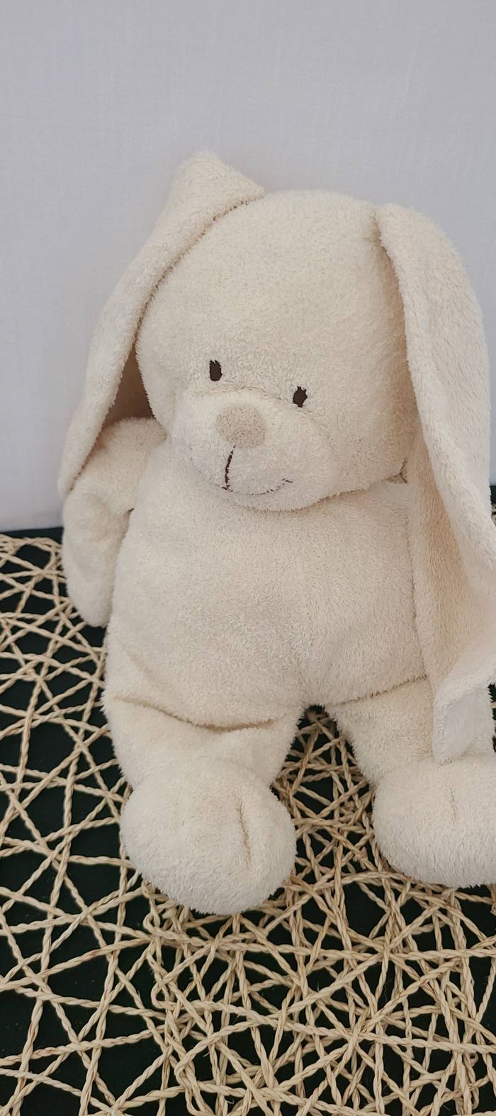Doudou lapin blanc beige NICOTOY