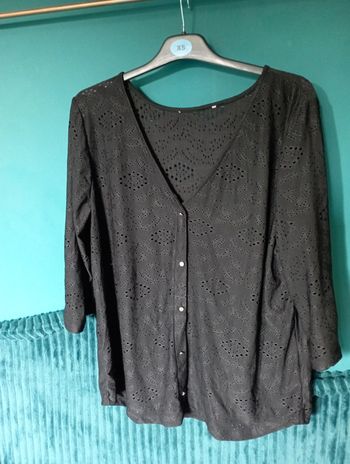 Tee shirt maille ajourée grande taille