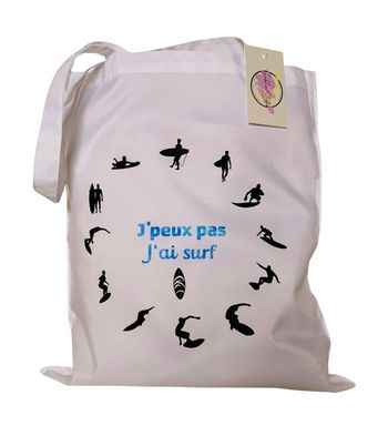 Sac personnalisable « j’peux pas j’ai surf »