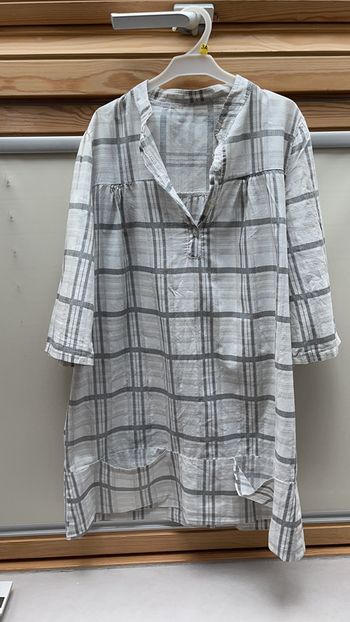 Chemise longue à carreaux TS 36