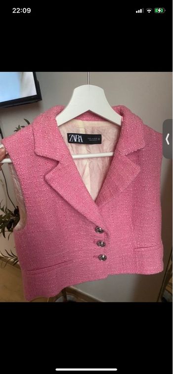Blazer court sans manche Zara