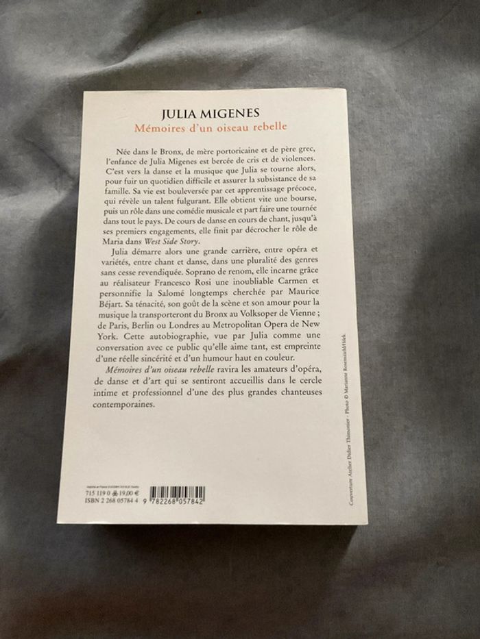 #mémoires d,un oiseau rebelle Julia Migenes - photo numéro 3