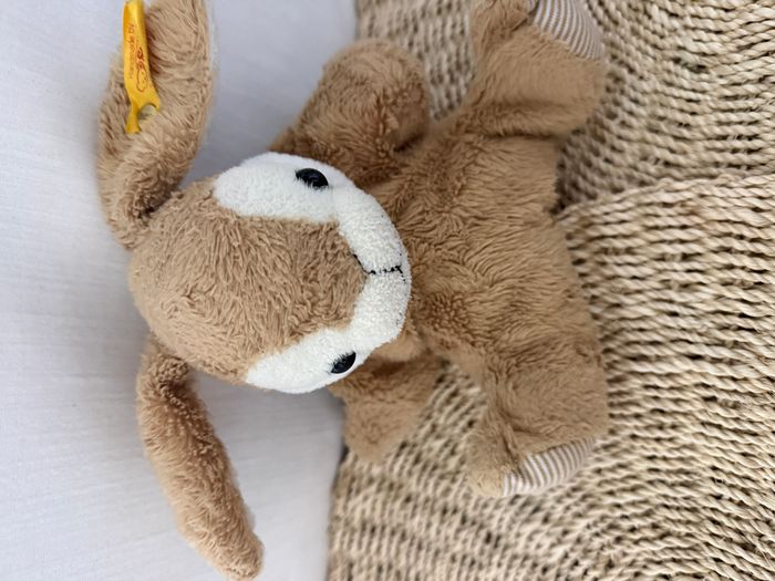 Steiff - Peluche - Petit Floppy de Lapin Hoppel - Brun Clair