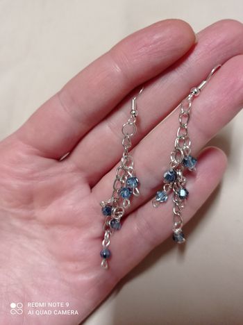 Boucles d'oreilles pendantes fait main neuf 
