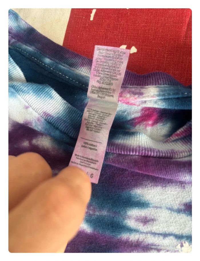 T-shirt Gildan Tye&Die taille S/M violet - photo numéro 7