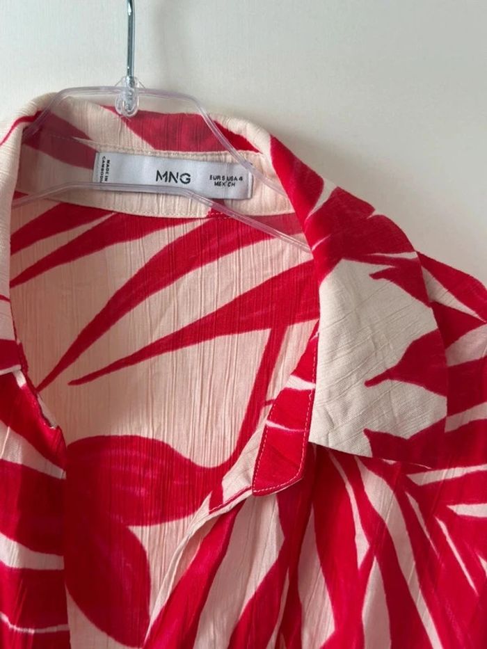 Robe midi fleurie rose - Mango - Taille S - photo numéro 3