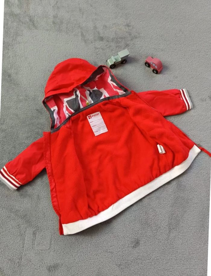 Veste zippée à capuche doublée polaire 6 mois Orchestra - photo numéro 3