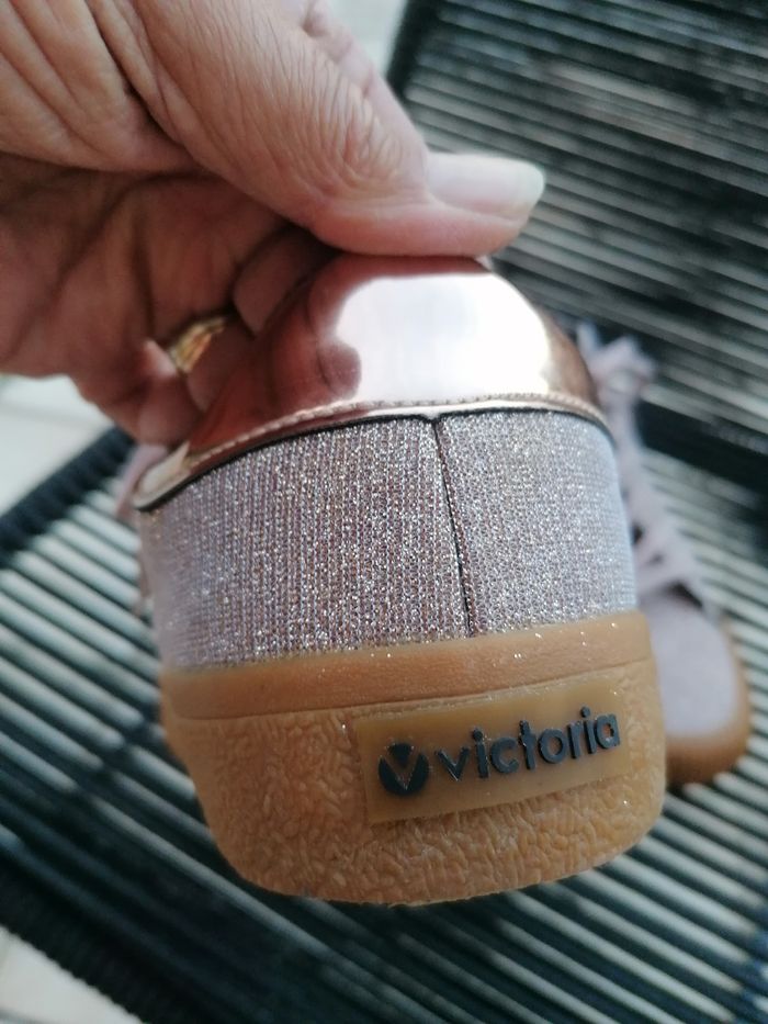 Baskets Victoria, rose poudré paillettes 40 - photo numéro 6