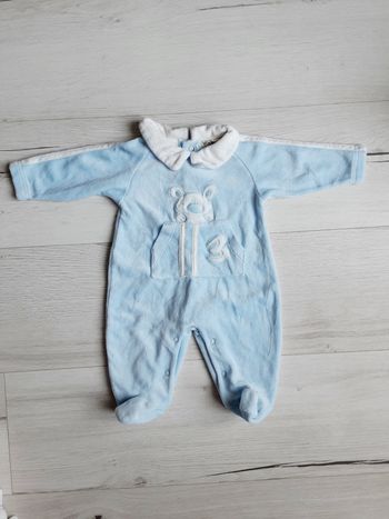 Vêtement bébé mixte garçon fille pyjama velours bleu ours Yobaby 3 mois