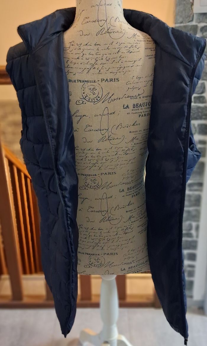 Doudoune sans manches zippée bleu marine - photo numéro 7