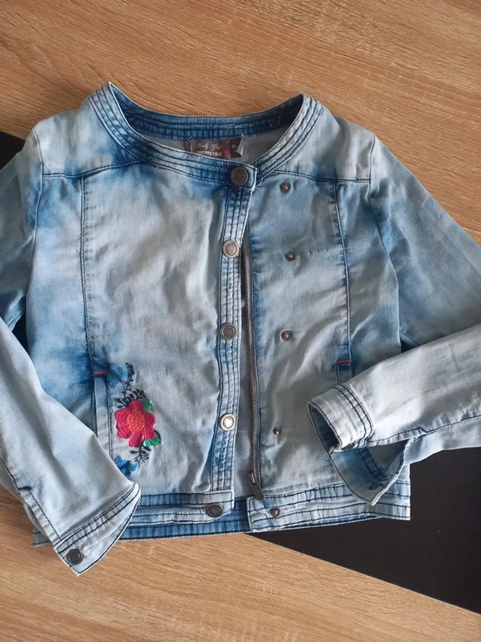Blouson en jeans fille 10 ans - photo numéro 3