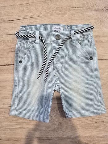 Short en jeans à rayures, Absorba, 18 mois