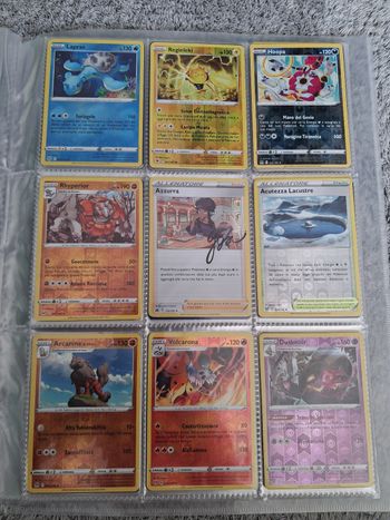 Lot de cartes Pokemon Holo et Reverse Lokhlass Arcanin Rhinastoc Hoopa