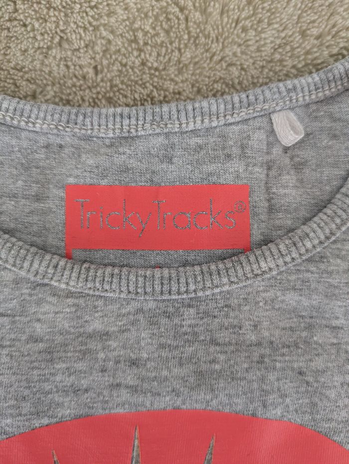 T-shirt Gris Chiné Tricky Tracks - 6 Mois - photo numéro 2