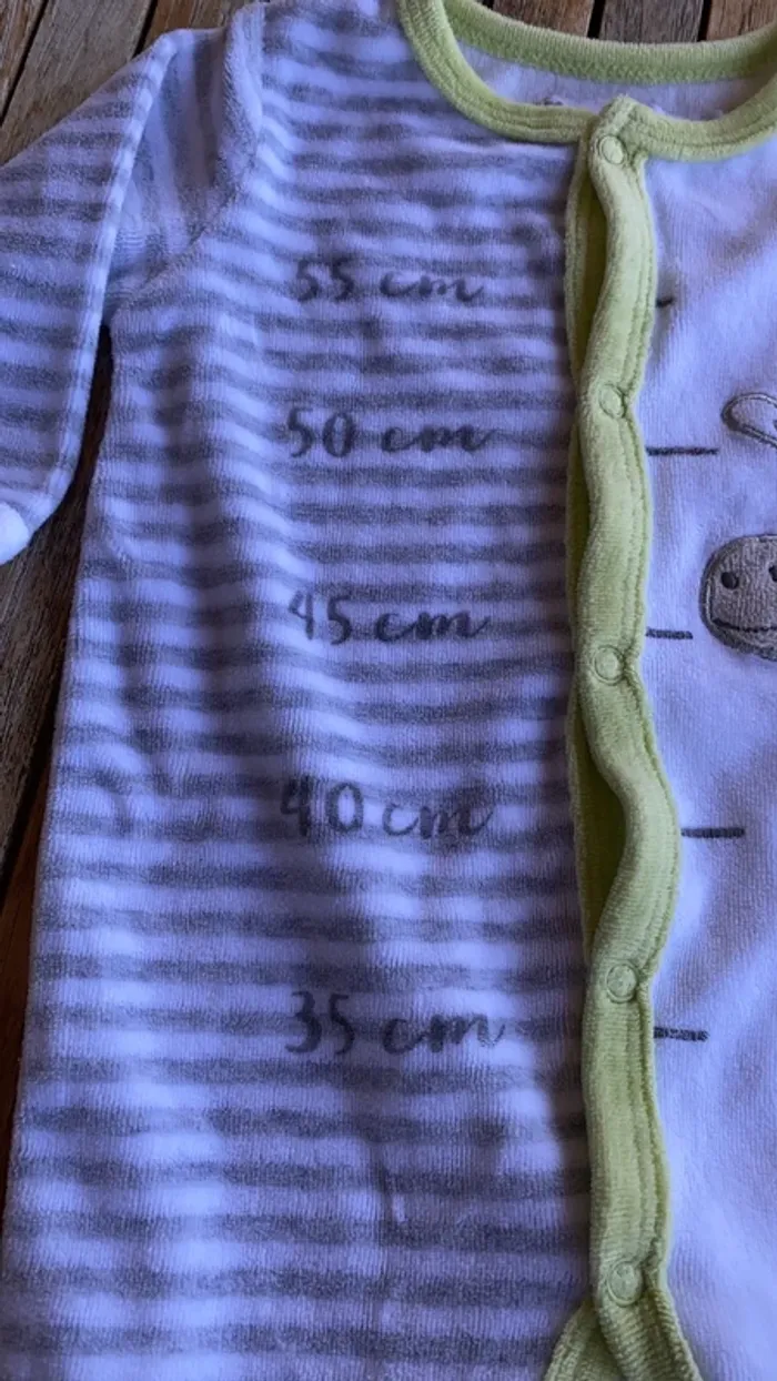 Lot de 4 pyjamas en velours - 3 mois - photo numéro 3