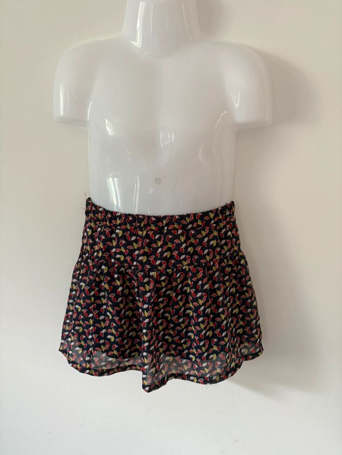 Jupe noire à motifs feuilles Gémo - 3 ans