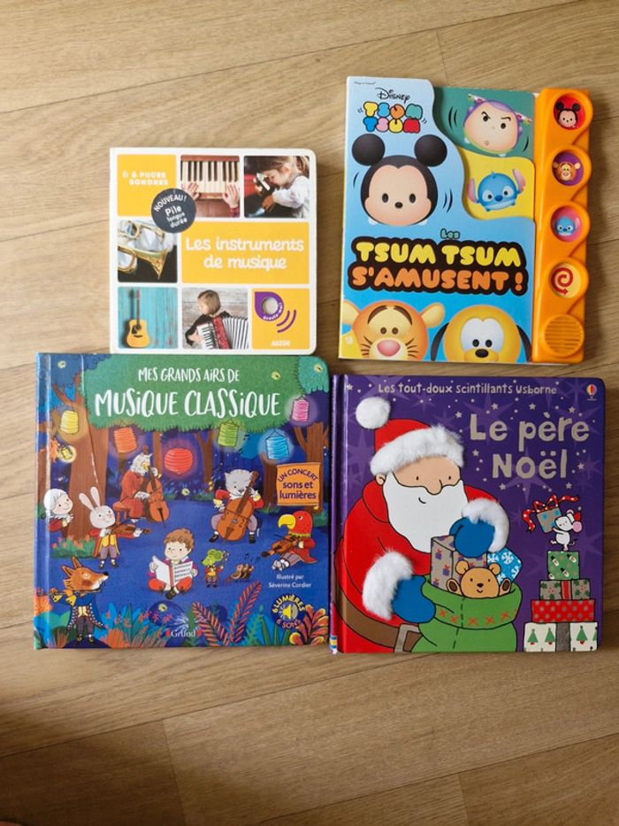 Lot de livres sonores/lumineux et à toucher scintillant