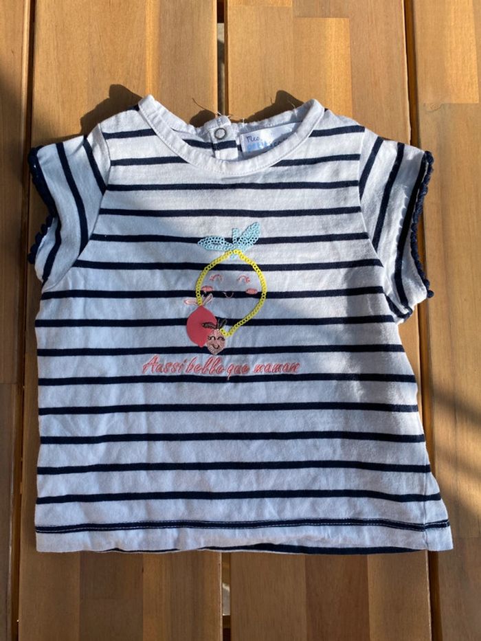 t-shirt manches courtes 12 mois
