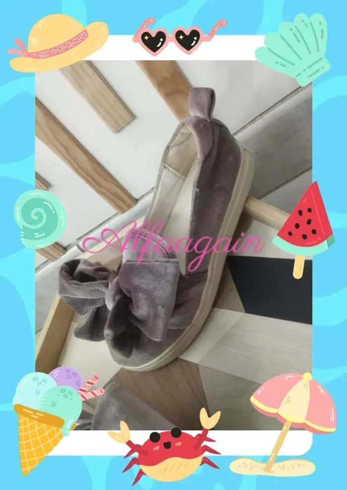 Chaussures velours noeuds grises river island 29 - photo numéro 7