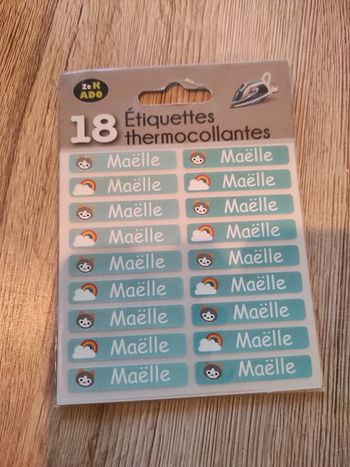 Étiquette thermocollante