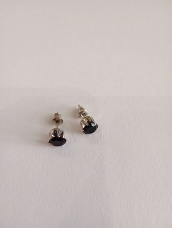 Boucles d'oreille pierres noires (petites)