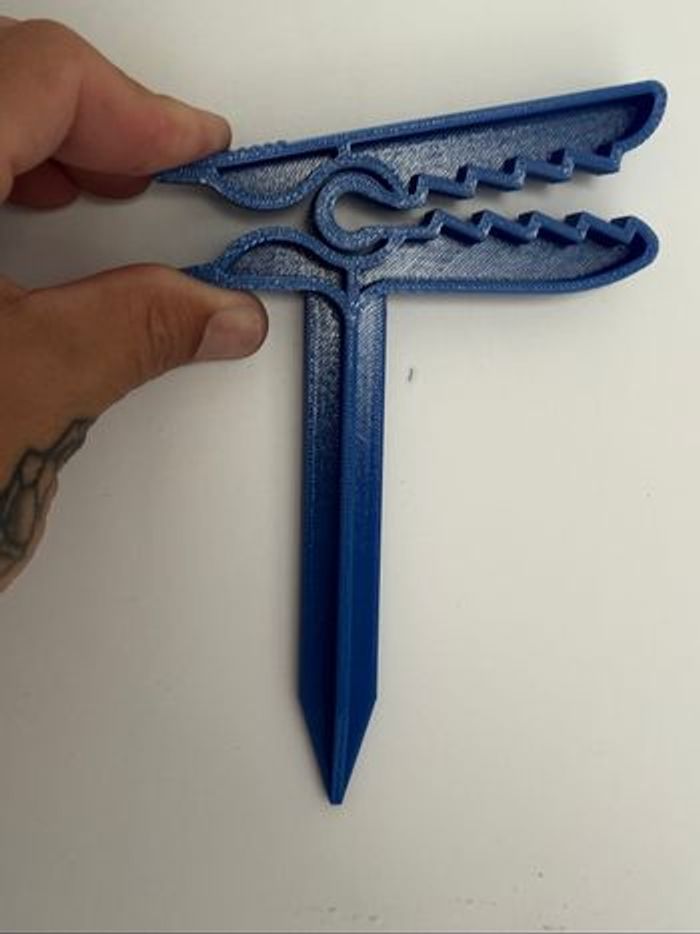 Impression 3D, Lot de 4 pinces bleues, pour serviette de plage - photo numéro 2