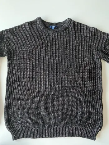 Pull noir lurex