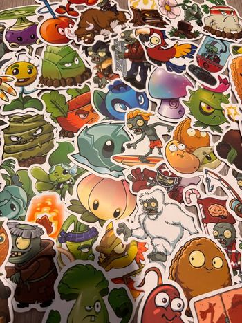 Autocollant jeu plante zombi sticker waterproof déco plants vs zombies