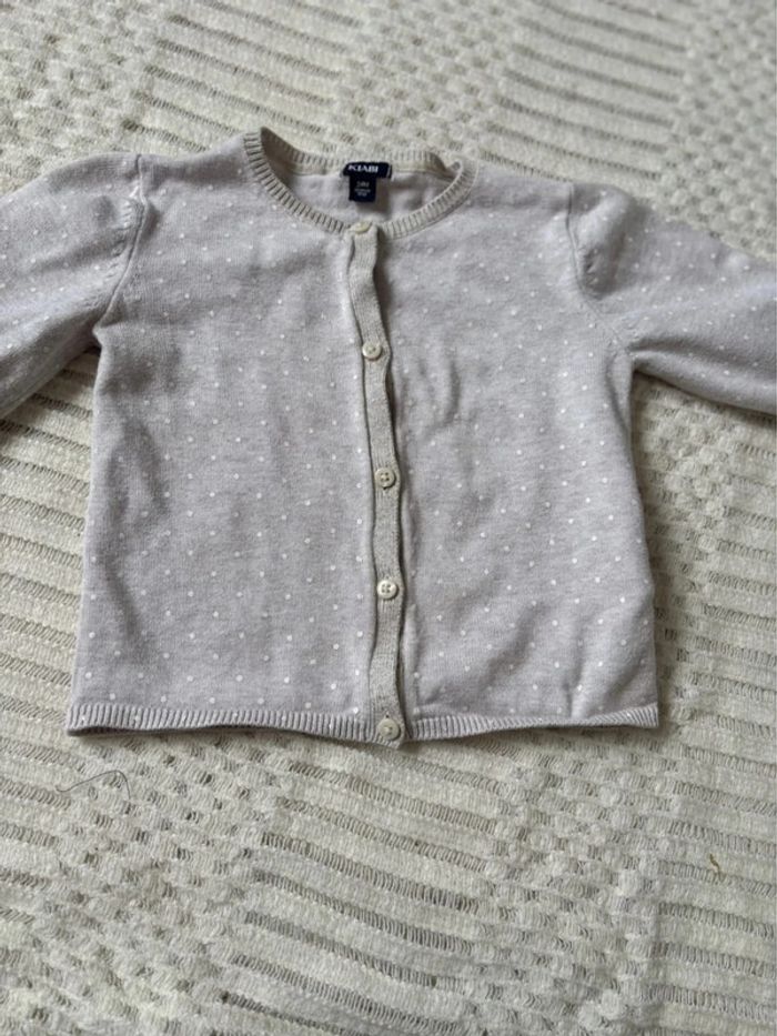 Cardigan fille beige 24 mois