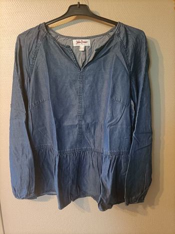Blouse manches longues jean